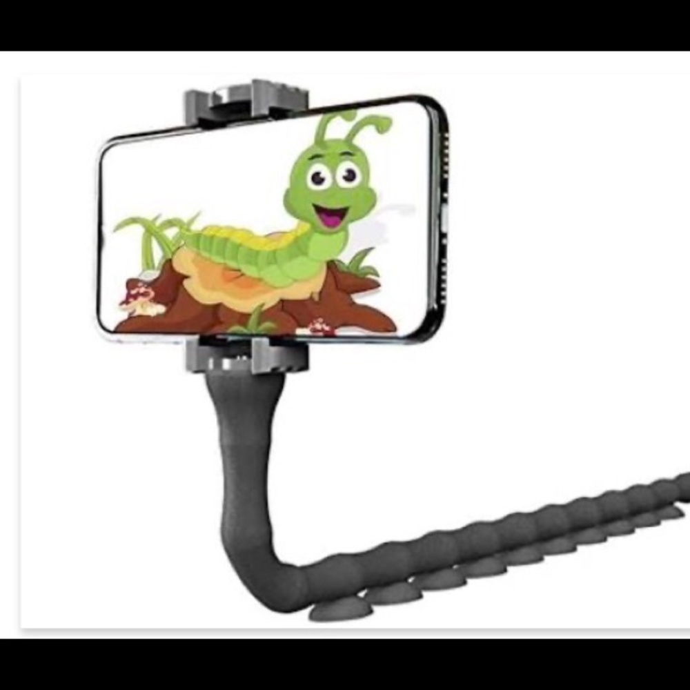 Universal worm shape phone holder